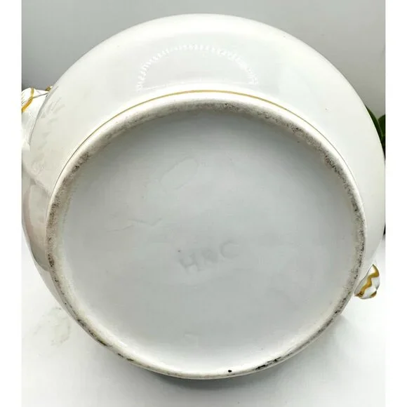 French H & C Haviland Limoges Teapot With Gold Accents
